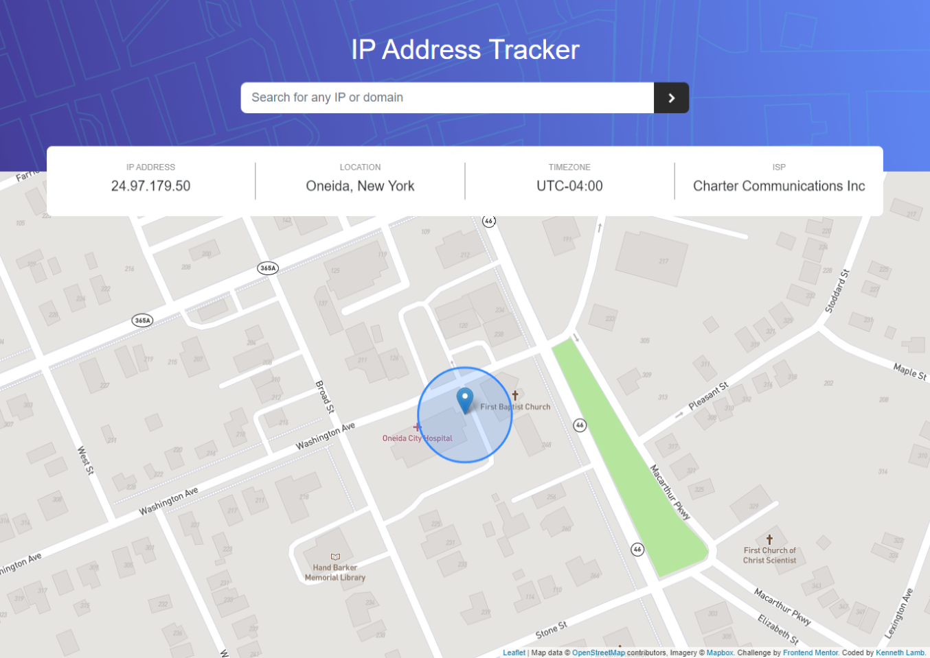 IP Address Tracker